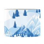 Skiing Mountain Print Drum Lamp Shade