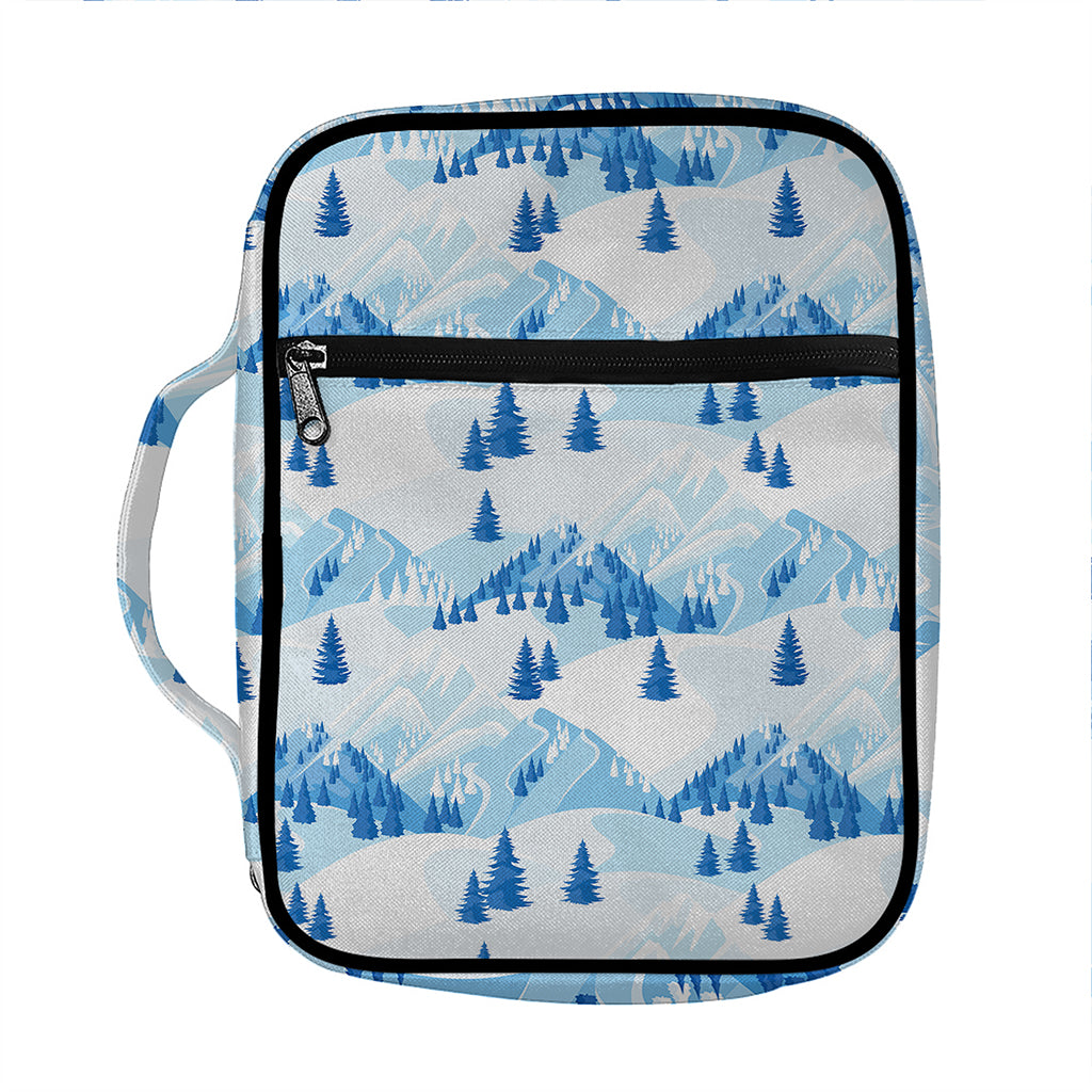 Skiing Mountain Print Front Pocket Bible Bag