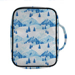 Skiing Mountain Print Front Pocket Bible Bag