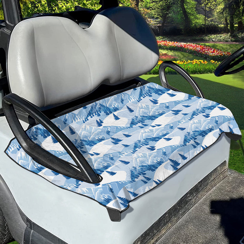 Skiing Mountain Print Golf Cart Seat Cover