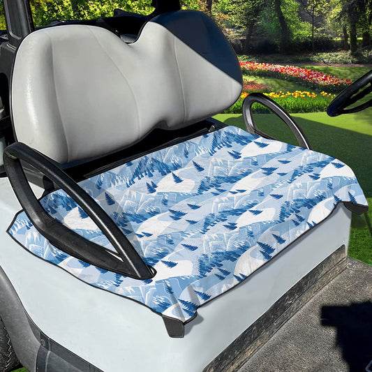 Skiing Mountain Print Golf Cart Seat Cover