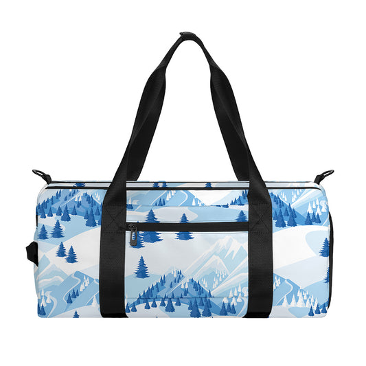 Skiing Mountain Print Gym Bag