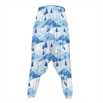 Skiing Mountain Print Hammer Pants