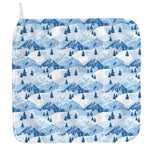 Skiing Mountain Print Hand Towel