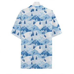 Skiing Mountain Print Hawaiian Shirt