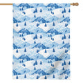 Skiing Mountain Print House Flag