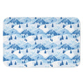 Skiing Mountain Print Indoor Door Mat