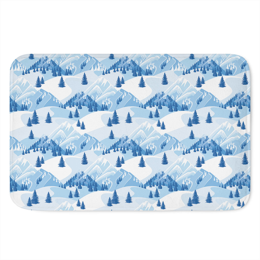 Skiing Mountain Print Indoor Door Mat