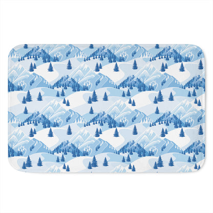 Skiing Mountain Print Indoor Door Mat