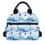 Skiing Mountain Print Insulated Lunch Bag