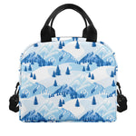 Skiing Mountain Print Insulated Lunch Bag
