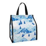 Skiing Mountain Print Insulated Lunch Tote