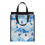 Skiing Mountain Print Insulated Lunch Tote