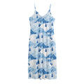Skiing Mountain Print Jersey Midi Cami Dress