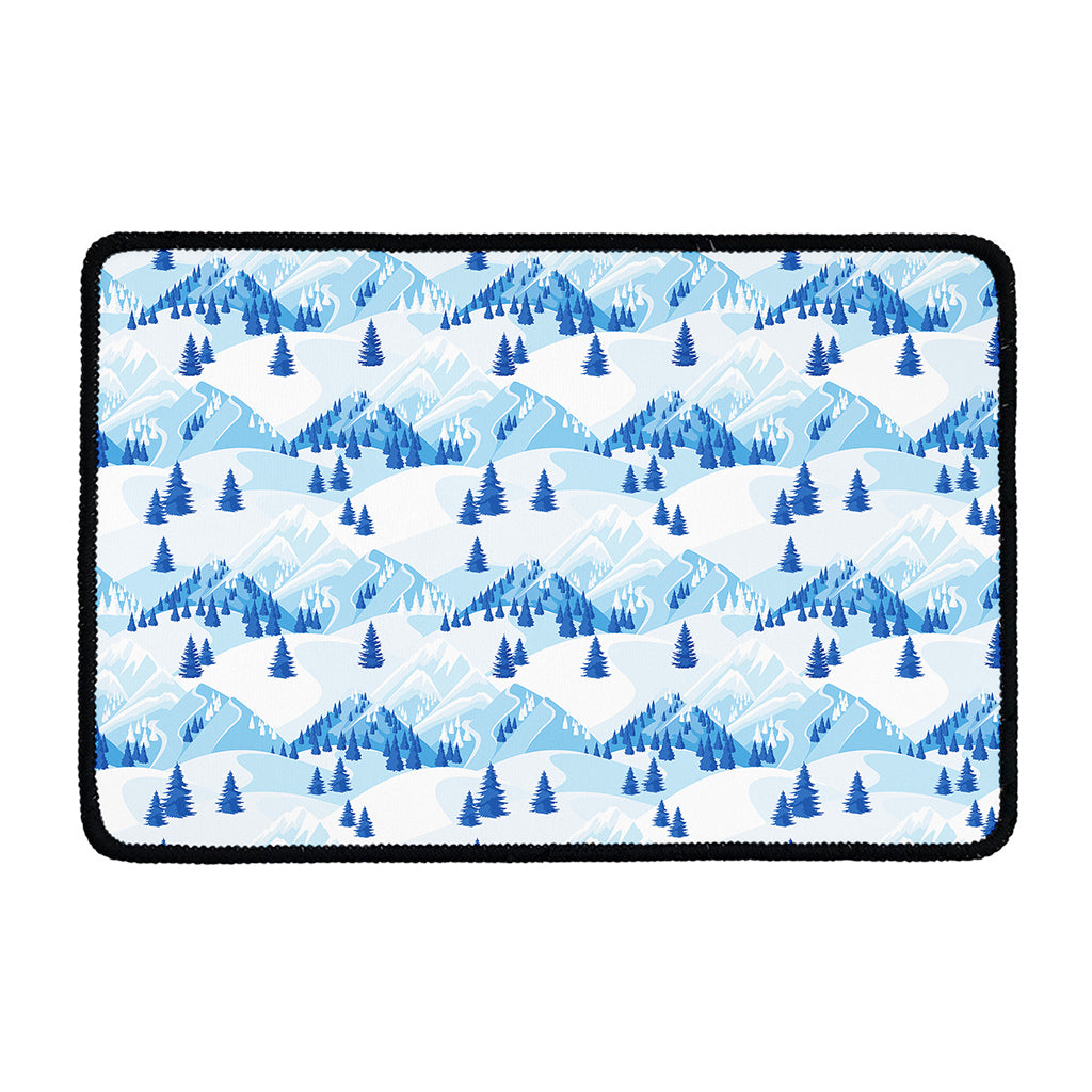 Skiing Mountain Print Kitchen Mat