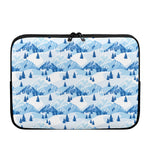 Skiing Mountain Print Laptop Sleeve
