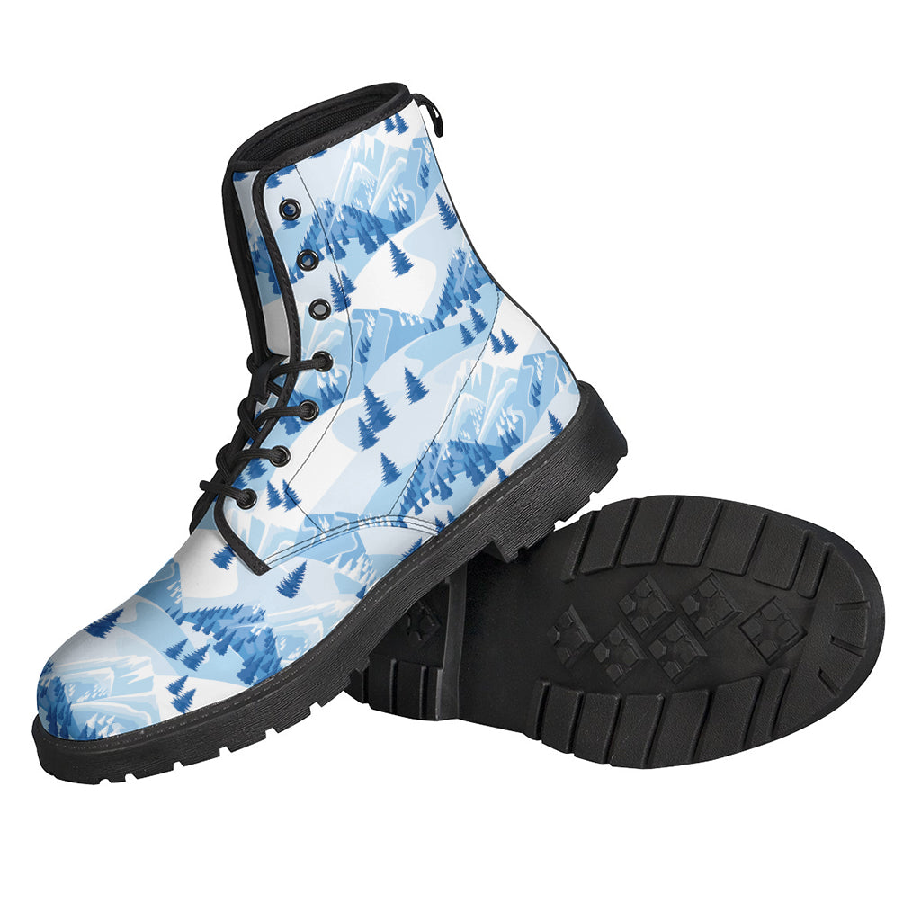 Skiing Mountain Print Backpack