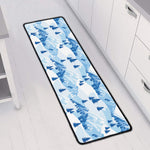 Skiing Mountain Print Long Kitchen Mat