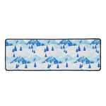 Skiing Mountain Print Long Kitchen Mat