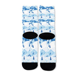 Skiing Mountain Print Long Socks