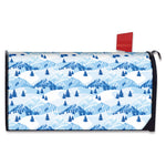 Skiing Mountain Print Mailbox Cover