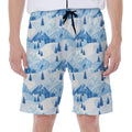 Skiing Mountain Print Men's Beach Shorts