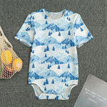 Skiing Mountain Print Men's Bodysuit