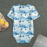 Skiing Mountain Print Men's Bodysuit