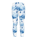 Skiing Mountain Print Men's Leggings