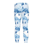 Skiing Mountain Print Men's leggings