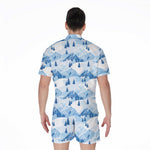 Skiing Mountain Print Men's Rompers