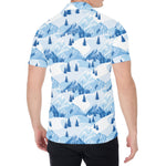 Skiing Mountain Print Men's Shirt