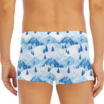 Skiing Mountain Print Men's Short Boxer Briefs