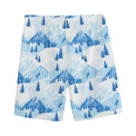Skiing Mountain Print Men's Sports Shorts