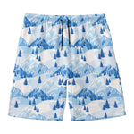 Skiing Mountain Print Men's Swim Trunks