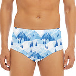 Skiing Mountain Print Men's Triangle Swim Briefs