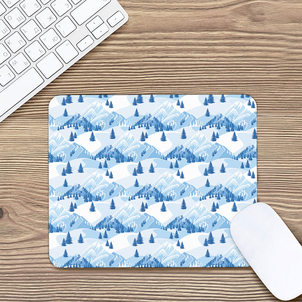 Skiing Mountain Print Mouse Pad
