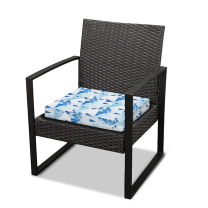 Skiing Mountain Print Outdoor Seat Cushion Cover