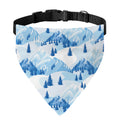 Skiing Mountain Print Over The Collar Dog Bandana