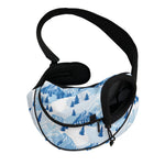 Skiing Mountain Print Pet Sling Carrier