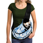 Skiing Mountain Print Pet Sling Carrier