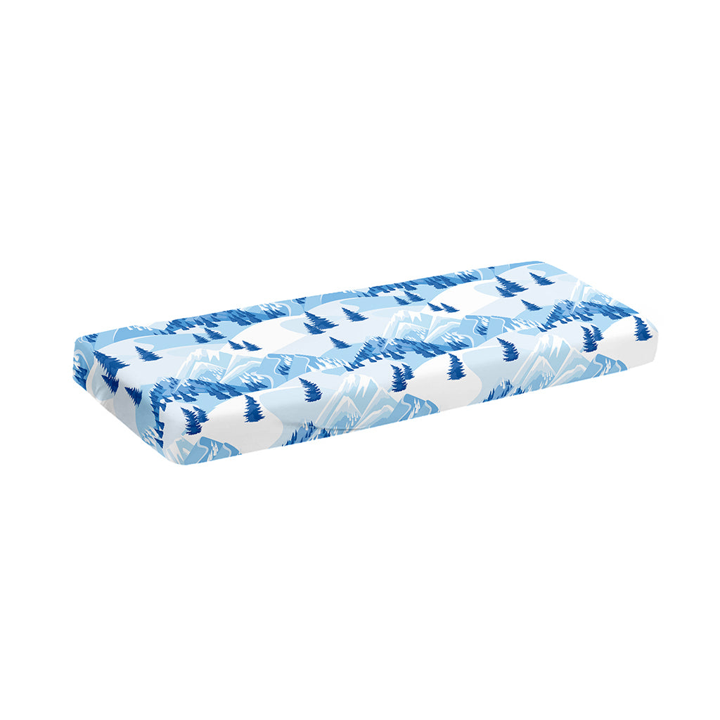 Skiing Mountain Print Piano Keyboard Cover