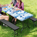 Skiing Mountain Print Picnic Table Cover