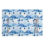Skiing Mountain Print Placemat
