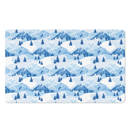 Skiing Mountain Print Polyester Doormat