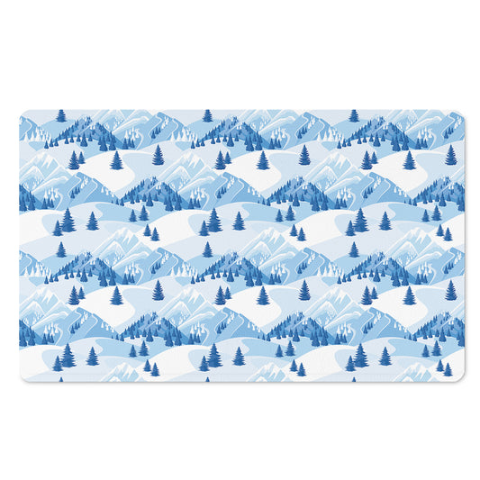 Skiing Mountain Print Polyester Doormat