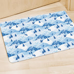Skiing Mountain Print Polyester Doormat