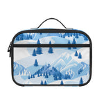 Skiing Mountain Print Portable Lunch Bag