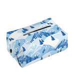 Skiing Mountain Print Rectangle Tissue Box Cover