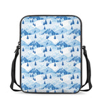 Skiing Mountain Print Rectangular Crossbody Bag